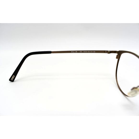 KLiiK 683 M200 49-16-135mm Black/Bronze Eyeglass FRAMES ONLY w/Case - VERY GOOD - Picture 7 of 11
